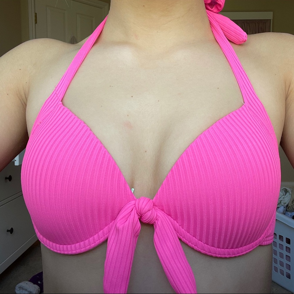 Pink swim top